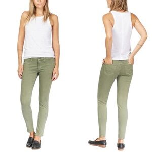 AG Adriano Goldschmied Light Green Legging Ankle Super Skinny Jeans Sz 26